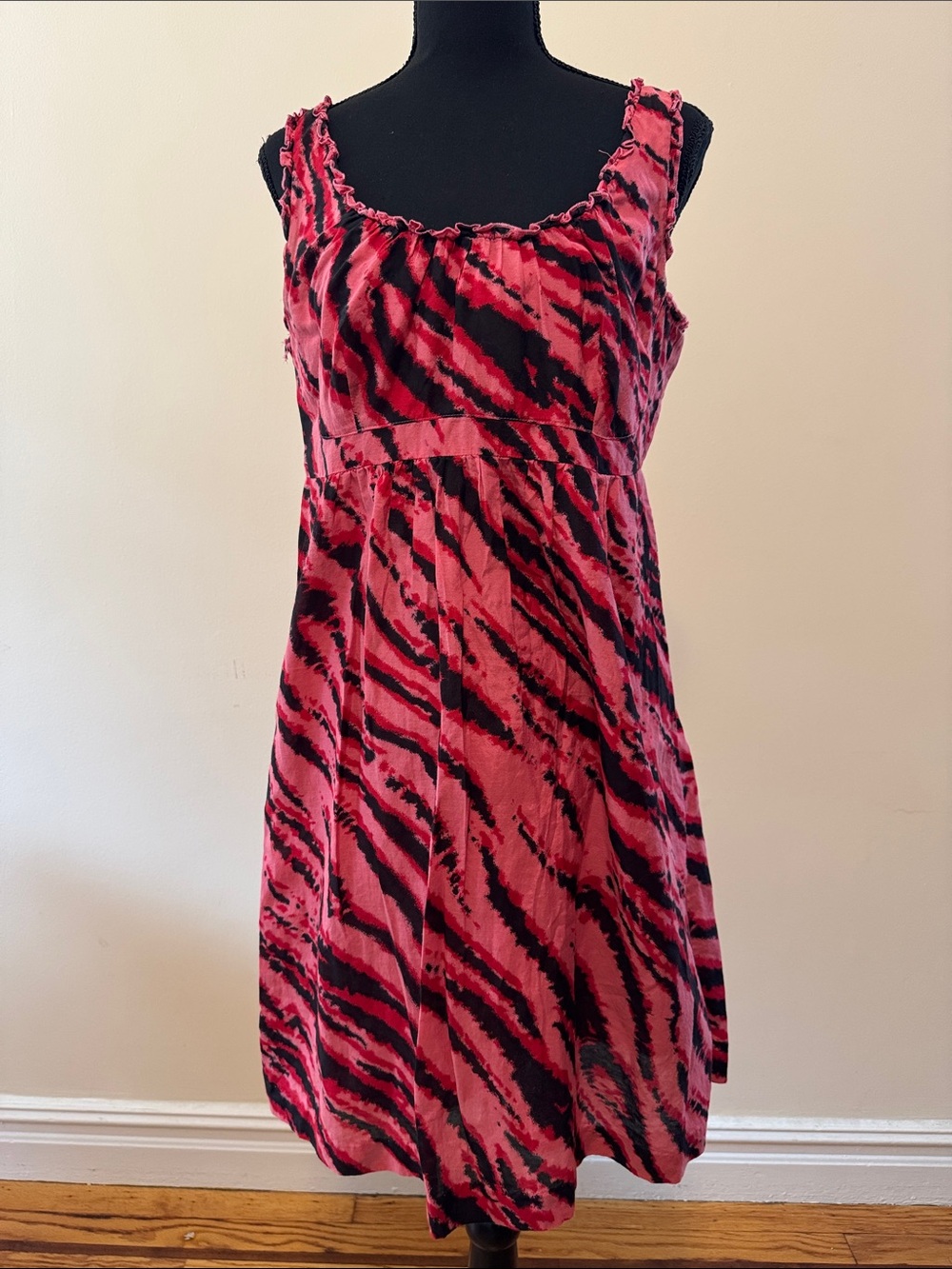 mac & jac Pink and Black Zebra-Print Sleeveless Mini Dress
